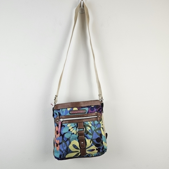 LILY BLOOM Crossbody Purse Shoulder bag Multicolored Flowers - Picture 2 of 9